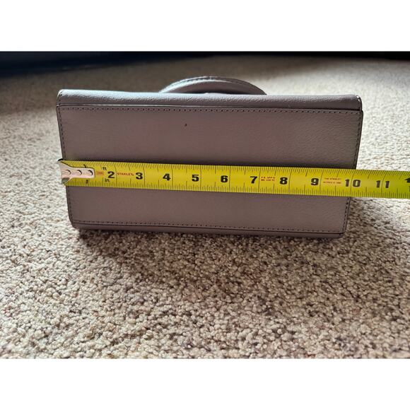 Kate Spade Grove Street Lana Satchel Handbag Crossbody Purse Cow Leather Taupe - Picture 4 of 8